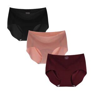 INNERSY Women's Seamless High Waisted Panties 3-Pack LG